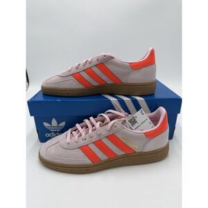 Adidas Handball Spezial Lace Up Womens Size 7.5 Pink Sneakers Casual Shoe JS0250